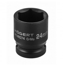 Голівка торцева ударна шестигранна HOEGERT 24 (HT4R074)