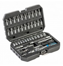 Набір інструментів, 46 шт., 1/4" HOEGERT SL/PH/PZ/TORX/HEX (HT1R216)