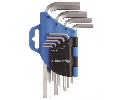 Набір шестигранних Г-подібних ключів HOEGERT 1.5 - 10 (HT1W802)
