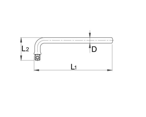Вороток Г-подібний ізольований UNIOR 1/2" (190.5/2VDEDP)