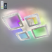 Керована світлодіодна люстра OVAL ICE RGB 75W 5S APP-725×500×93-WHITE/CLEAR-220-IP20
