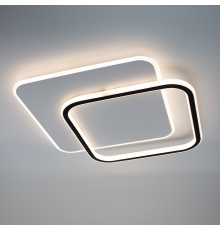 Керована світлодіодна люстра STANDART 80W 2S-ON/OFF-475×475×50-WHITE/BLACK-220-IP20