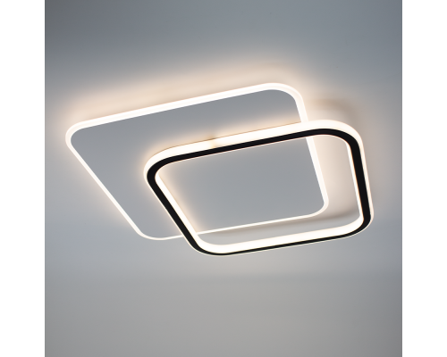 Керована світлодіодна люстра STANDART 80W 2S-ON/OFF-475×475×50-WHITE/BLACK-220-IP20