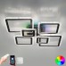 Керована світлодіодна люстра OVAL ICE RGB 120W 7S-SMART-960x750x110-BLACK-220-IP20