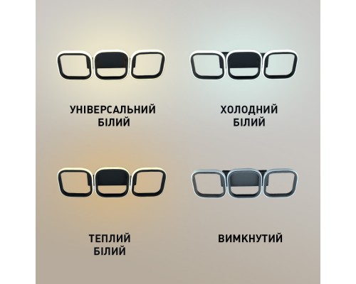 Керована світлодіодна люстра CUBES 40W 3S-SMART520x170x85-BLACK-220-IP20