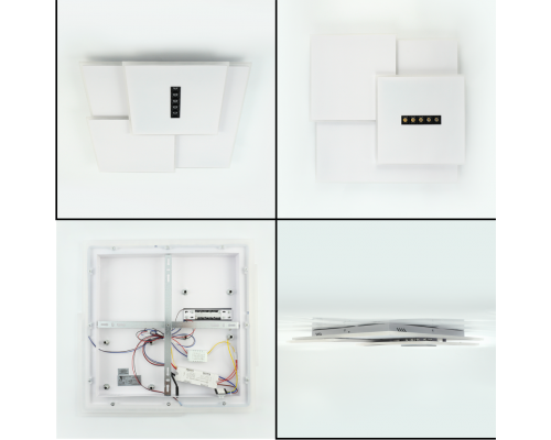 Керована світлодіодна люстра STERREN 105W 3S-520×535×55-WHITE/BLACK-220-IP20