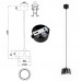 Світильник TELA 1xGX53-R-100x1000-BLACK/WHITE-220-IP20