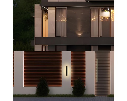 Світлодіодний світильник, архітектурний, інтер'єрний SOLEIN 11W S 400x80x44 BLACK-220-IP20