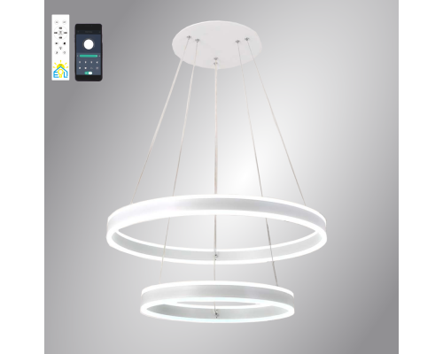 Керована світлодіодна люстра STELLA 160W 2R APP-600×1200-WHITE-220-IP20