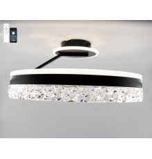 Керована світлодіодна люстра STELLA C ICE 90W 2R APP-500×215-BLACK/WHITE-220-IP20