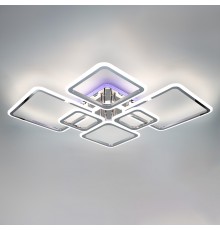 Керована світлодіодна люстра OVAL RGB 120W 7S-SMART960x750x110-CHROME-220-IP20