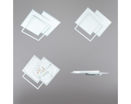 Керована світлодіодна люстра VEGA triple 80W 3S-ON/OFF-470×470×60-WHITE/WHITE-220-IP20