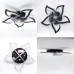 Керована світлодіодна люстра з вентилятором FAN ELLA 72W+18W 5F APP-680×120-BLACK/WHITE-220-IP20