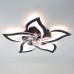 Керована світлодіодна люстра з вентилятором FAN ELLA 72W+18W 5F APP-680×120-BLACK/WHITE-220-IP20