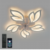 Керована світлодіодна люстра з вентилятором FAN ASTRA 85W+18W 5F APP-680×120-WHITE/CLEAR-220-IP20