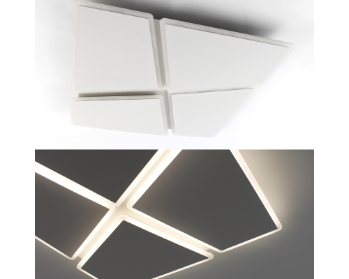 Керована світлодіодна люстра AERO 70W 4S-455x455x57-WHITE-220-IP20