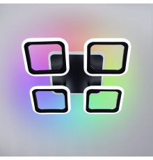 Керована світлодіодна люстра ROOM RGB 70W 4S APP-385×385×75-BLACK-220-IP20