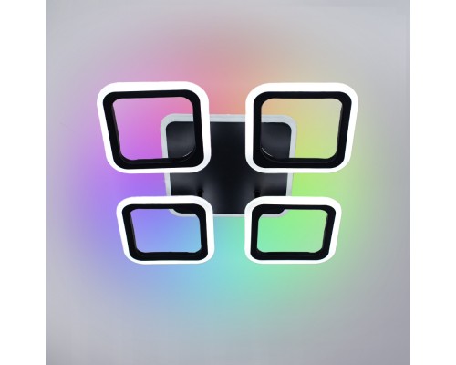 Керована світлодіодна люстра ROOM RGB 70W 4S APP-385×385×75-BLACK-220-IP20