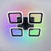 Керована світлодіодна люстра ROOM RGB 70W 4S APP-385×385×75-BLACK-220-IP20