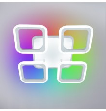 Керована світлодіодна люстра ROOM RGB 70W 4S APP-385×385×75-WHITE-220-IP20