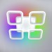 Керована світлодіодна люстра ROOM RGB 70W 4S APP-385×385×75-WHITE-220-IP20