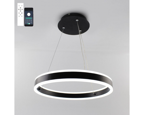 Підвісна світлодіодна люстра з пультом STELLA 64W R APP-400Х1200-BLACK/WHITE-220-IP20