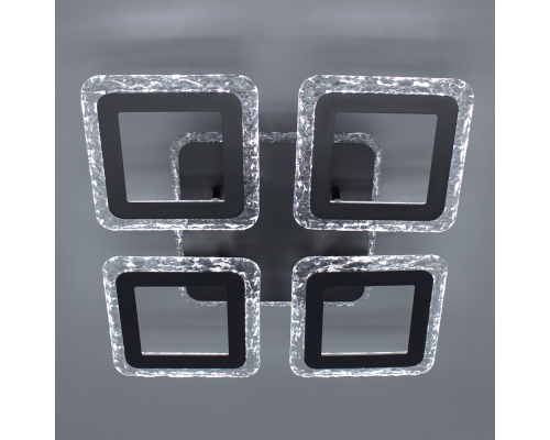 Керована світлодіодна люстра ROOM ICE RGB 70W 4S APP-385×385×75-BLACK-220-IP20
