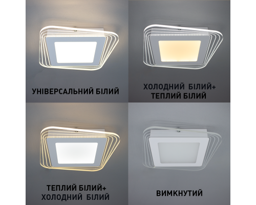 Керований світлодіодний світильник бра PLAZA 30W S-230×40-DOUBLE-ON/OFF-WHITE/CLEAR-220-IP40