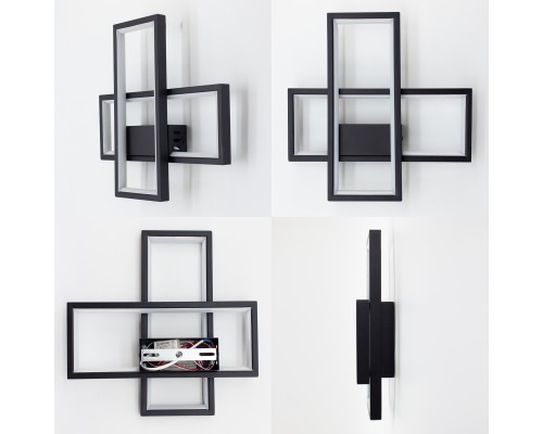 Керований світлодіодний світильник бра SVEN 20W 2S 300x300x60-BLACK-220-IP20