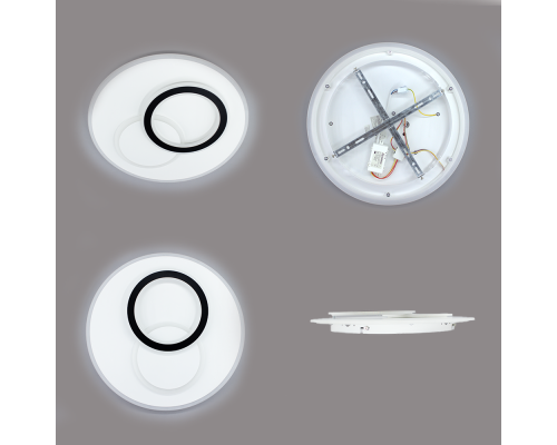 Керована світлодіодна люстра UNIVERSE 80W R-ON/OFF-450×51-WHITE/BLACK-220-IP20