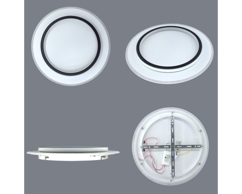 Керована світлодіодна люстра VEGA DUAL 75W 2R ON/OFF-450×53-WHITE/BLACK-220-IP20