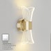 Керований світлодіодний світильник бра DIO 12W 2Y-ON/OFF-230×80×95-GOLD/CLEAR-220-IP20