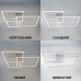 Керована світлодіодна люстра COCO 120W 3S-SMART-750x750x142-WHITE-220-IP20