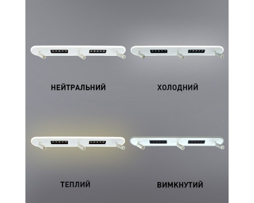 Керована світлодіодна люстра SHEFFIELD 52+6W 3RL APP-800×120×130-WHITE/BLACK-220-IP20
