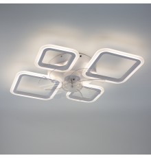 Керована світлодіодна люстра з вентилятором FAN OVAL 38W+15W 5F 645x500x125-WHITE-220-IP20