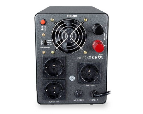 ДБЖ Gemix PSN-1000U LCD, 1000ВА/600Вт, 7/9/13A, 3xEURO Schuko 