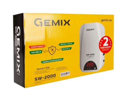 Стабілізатор напруги Gemix SW-2000 (1400Вт) 