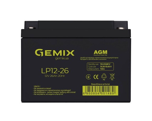Акумуляторна батарея Gemix LP12-26 