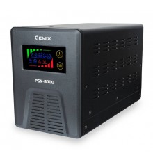ДБЖ Gemix PSN-800U LCD, 800ВА/480Вт, 7/9/13A, 3xEURO Schuko