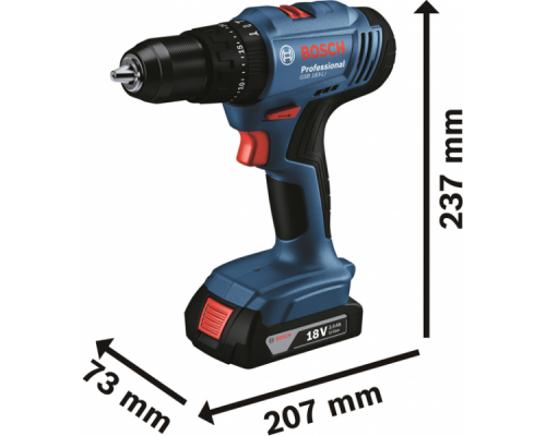 Акумуляторний ударний дриль-шуруповерт Bosch GSB 183-LI Professional (18 В, 2 А*год) (06019K9101)