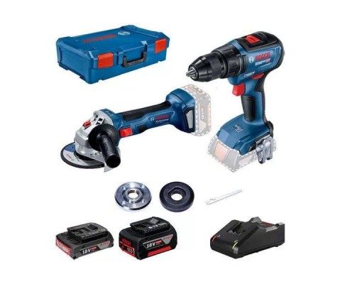 Акумуляторні дриль-шурупокрут Bosch GSR 18V-50 + болгарка Bosch GWS 180-LI + АКБ 2 А*год, 5 А*год + XL-BOXX (0615990M47)