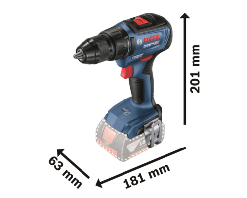 Акумуляторний дриль-шурупокрут Bosch GSR 18V-50 Professional (18 В, без АКБ) (06019H5006)
