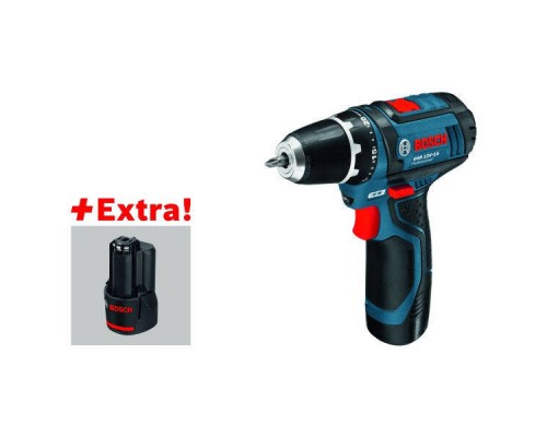 Акумуляторний шуруповерт + набір ручного інструменту Bosch Professional GSR 12V-15 (12 В, 2х2 А*год) (060186810R)