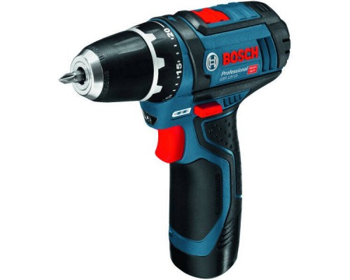 Акумуляторний шуруповерт + набір ручного інструменту Bosch Professional GSR 12V-15 (12 В, 2х2 А*год) (060186810R)