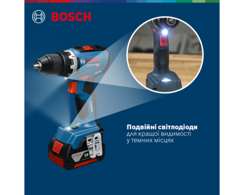Акумуляторний дриль-шурупокрут Bosch Professional GSR 18V-65 в кейсі (18 В, 2x2 А*год) (06019N3100)