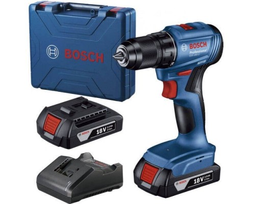 Акумуляторний шуруповерт Bosch GSB 185-LI Professional (18 В, 2х2 А*год, 50 Н*м) (06019K3100)