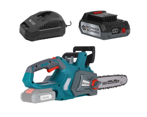 Акумуляторна ланцюгова пила Konner&Sohnen KS CS20V-12 set (20 В, 2 А*год, 2.4 А, 300 мм)