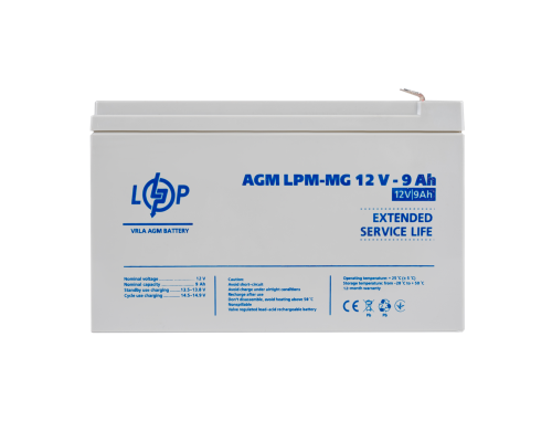 Акумулятор мультигелевий LPM-MG 12V - 9 Ah 