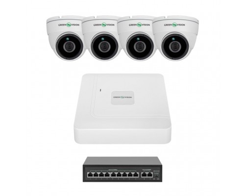 Комплект відеоспостереження на 4 камери GV-IP-K-W98/4 4MP 