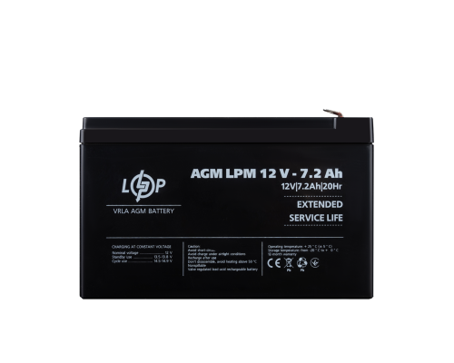 Акумулятор AGM LPM 12V - 7.2 Ah 